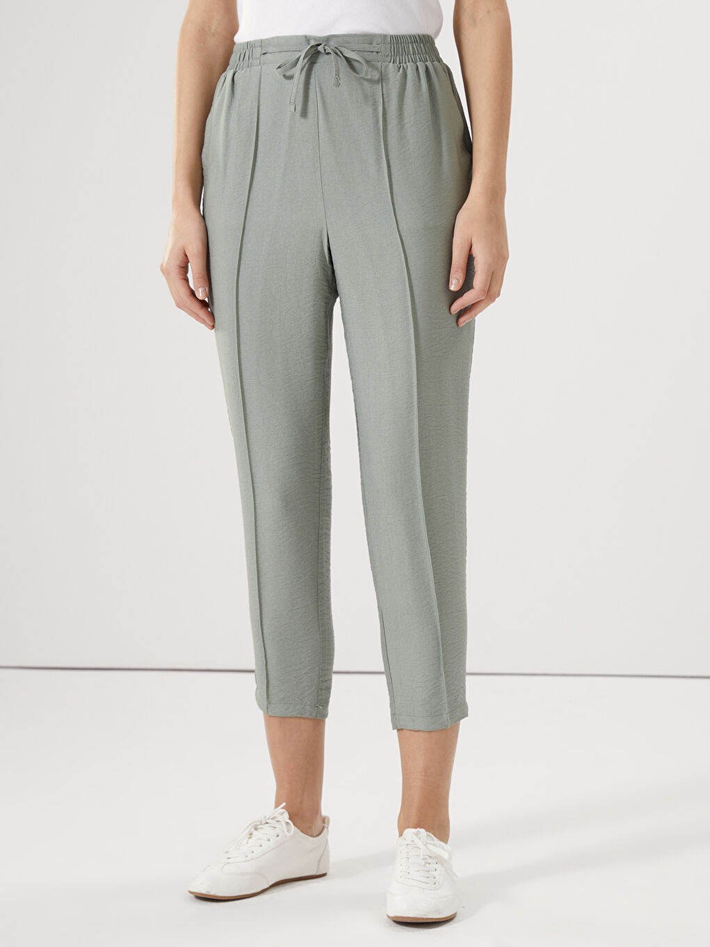 Elasticated Waist Women's Trousers-1