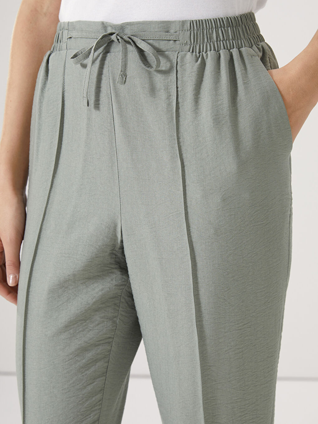 Elasticated Waist Women's Trousers-2