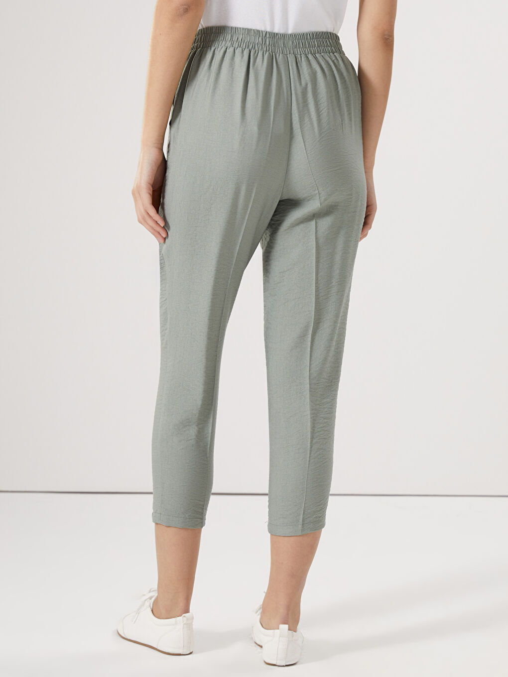 Elasticated Waist Women's Trousers-3