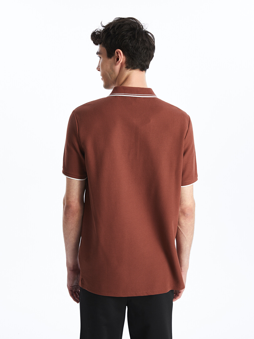T-shirt Me Jakë Polo Dhe Mëngë Të Shkurtra Për Burra-3