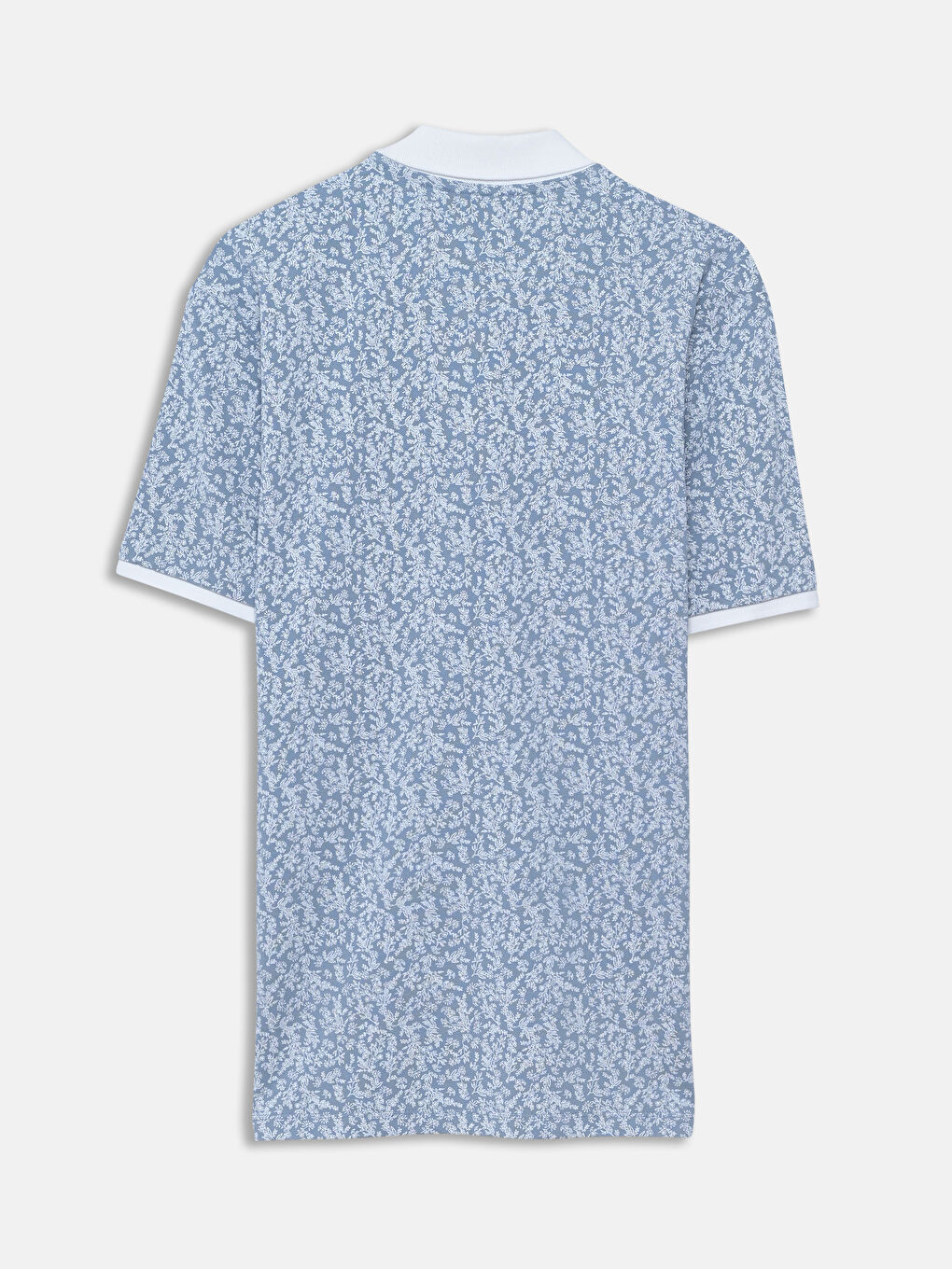 Patterned Men's Polo Neck T-Shirt -S4FT33Z8-J0M