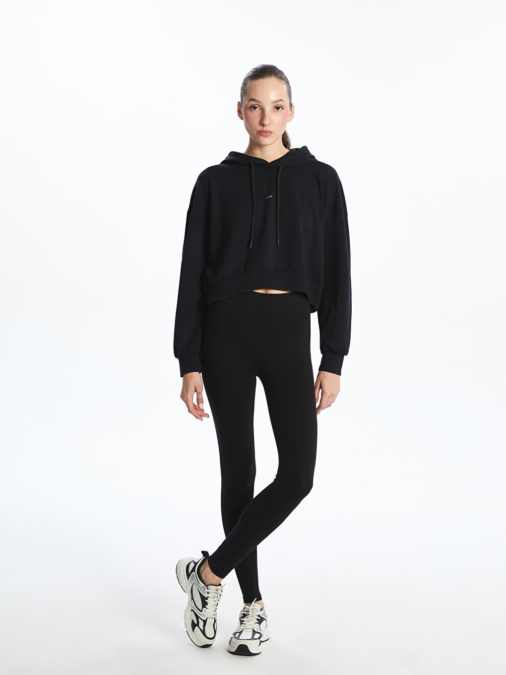 Women's Elasticated Waist Plain Sports Leggings -S4FU37Z8-CVL