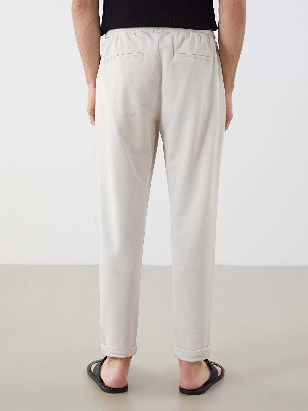 Ekru Slim Fit Erkek Pantolon-6