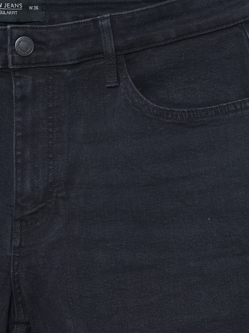 Siyah Regular Fit Erkek Jean Şort-2