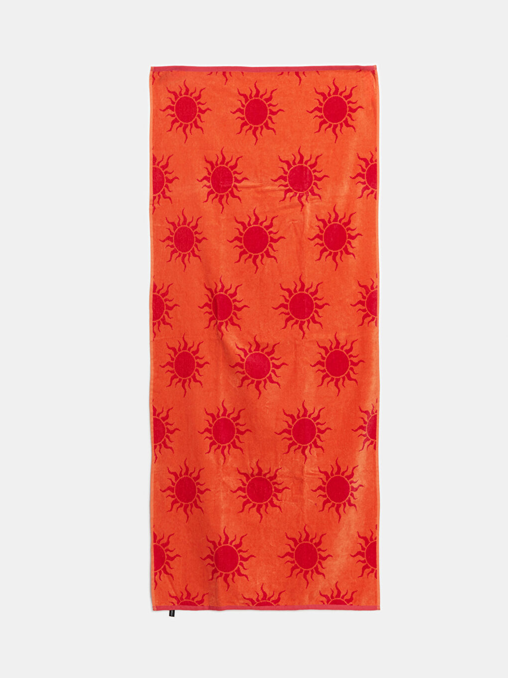 Turuncu Güneş Baskılı Kadın Plaj Havlusu 70x150 cm-3