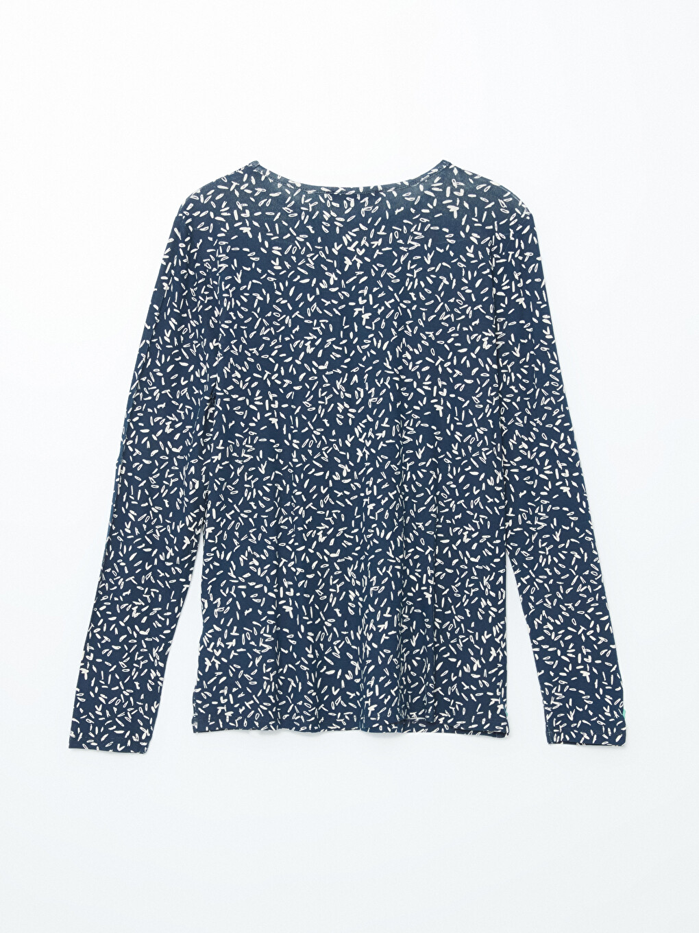 Crew Neck Patterned Long Sleeve Women's T-shirt-5