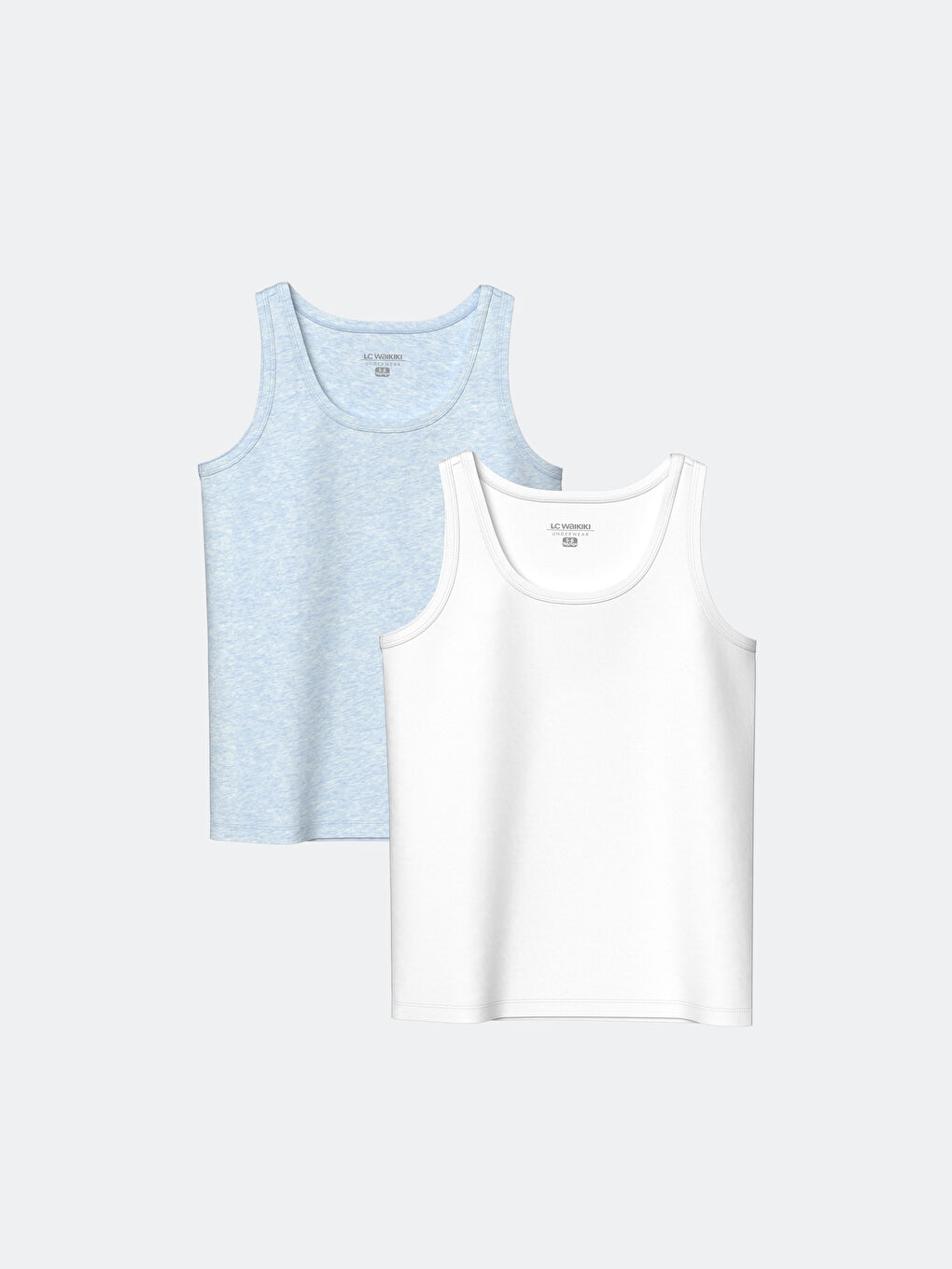 Mavi Bisiklet Yaka Erkek Çocuk Atlet 2'li-1