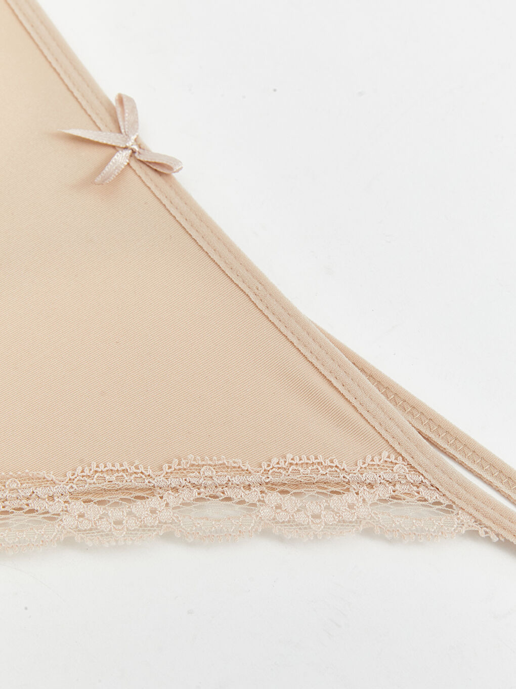 Pembe Dantel Detaylı Tanga Külot 3'lü-3