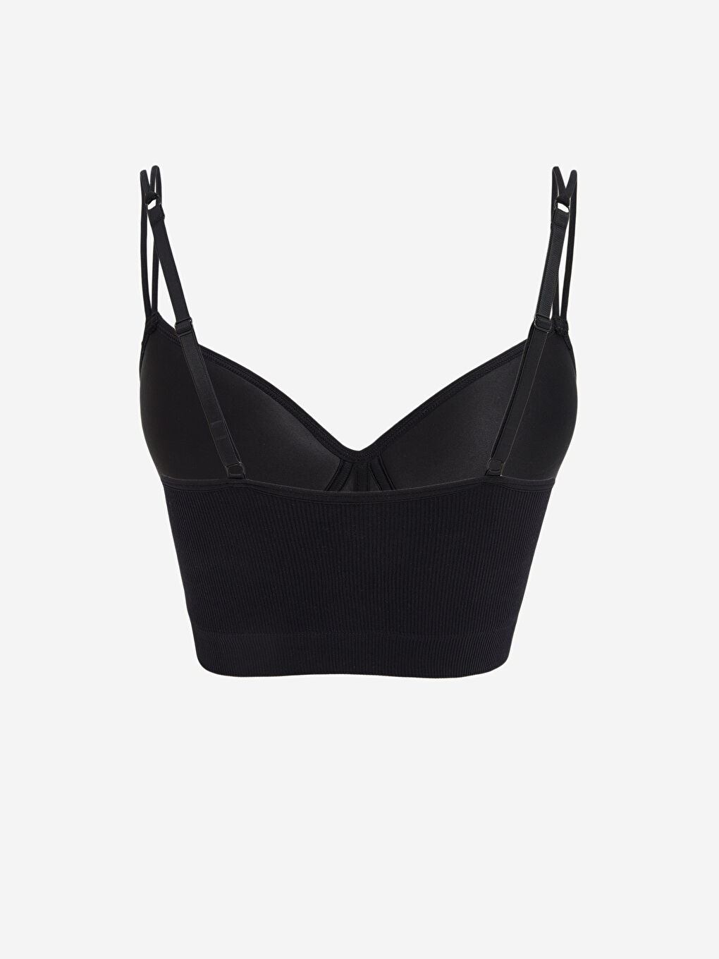 Siyah Balensiz Dolgusuz Düz Tişört Sütyen-1