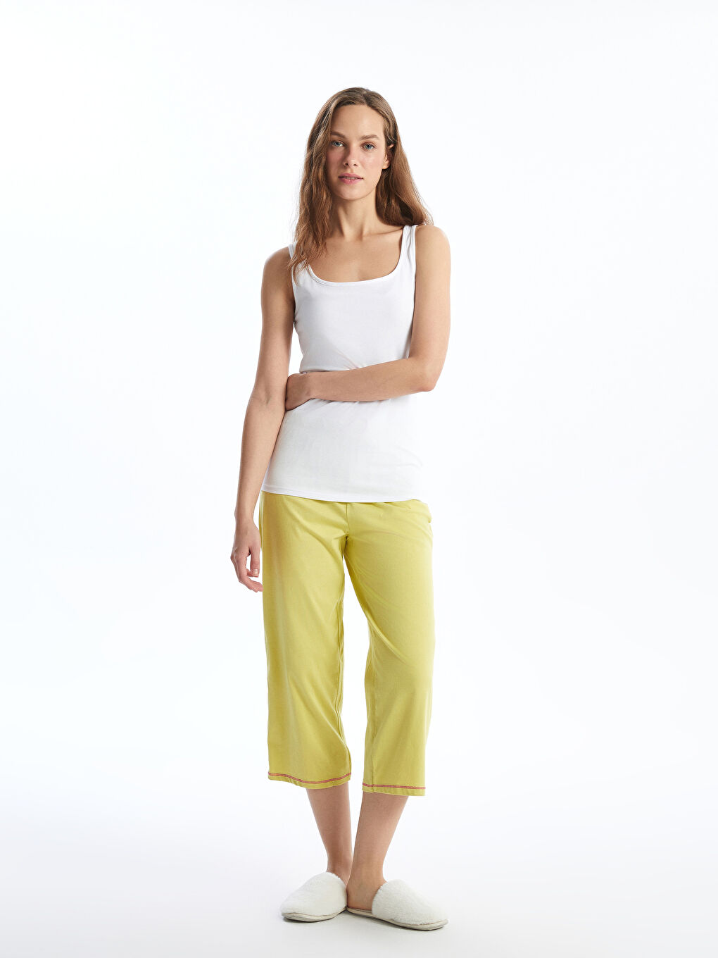 U Neck Women's Tank Top -W40609Z8-FFB