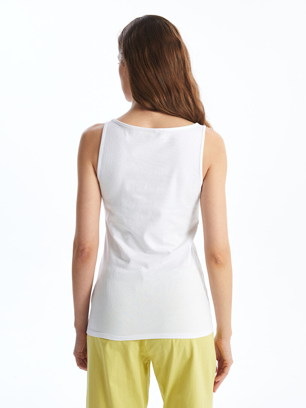 U Neck Women's Tank Top -W40609Z8-FFB