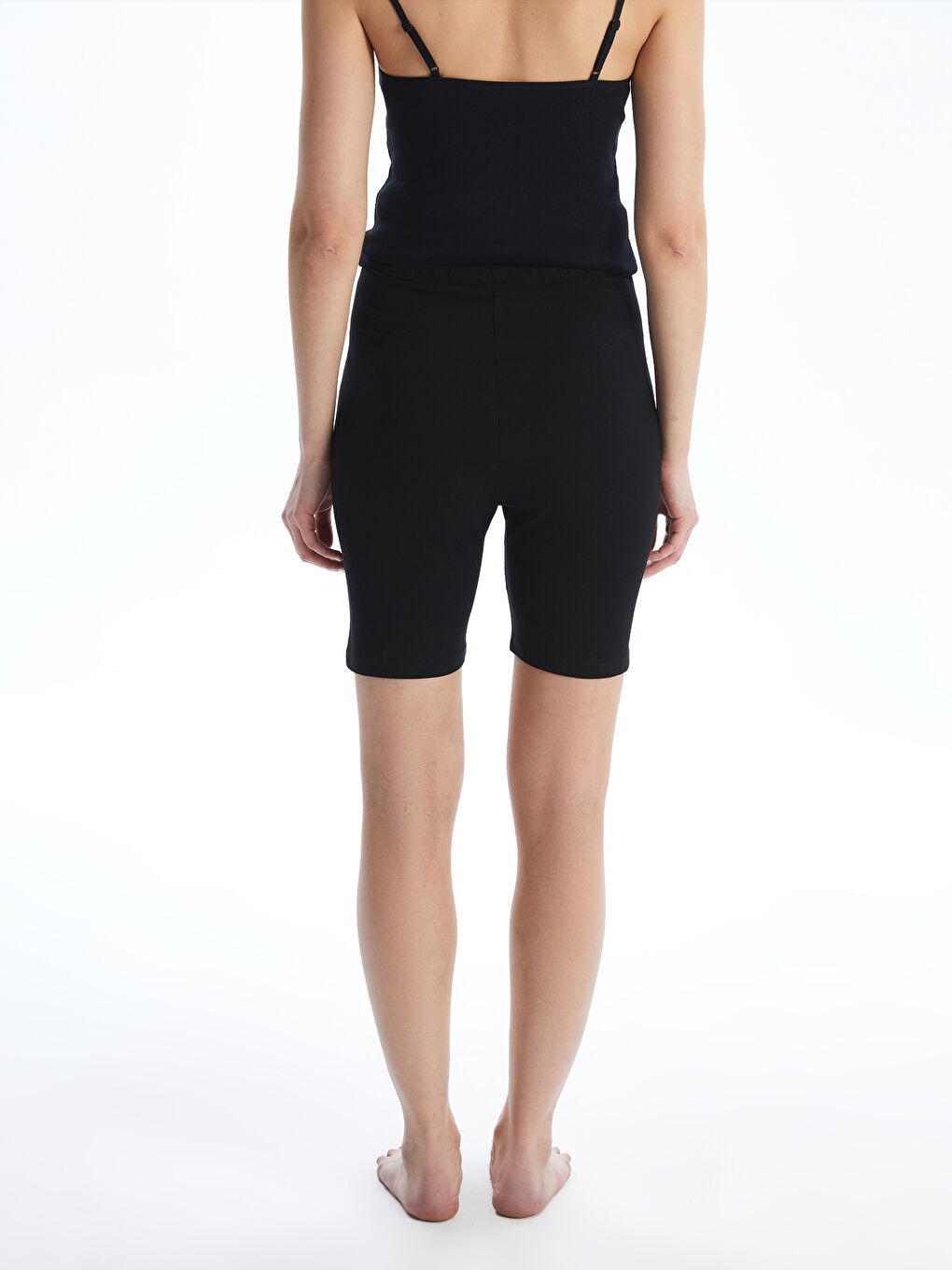 Siyah Düz Jüpon Tayt-3