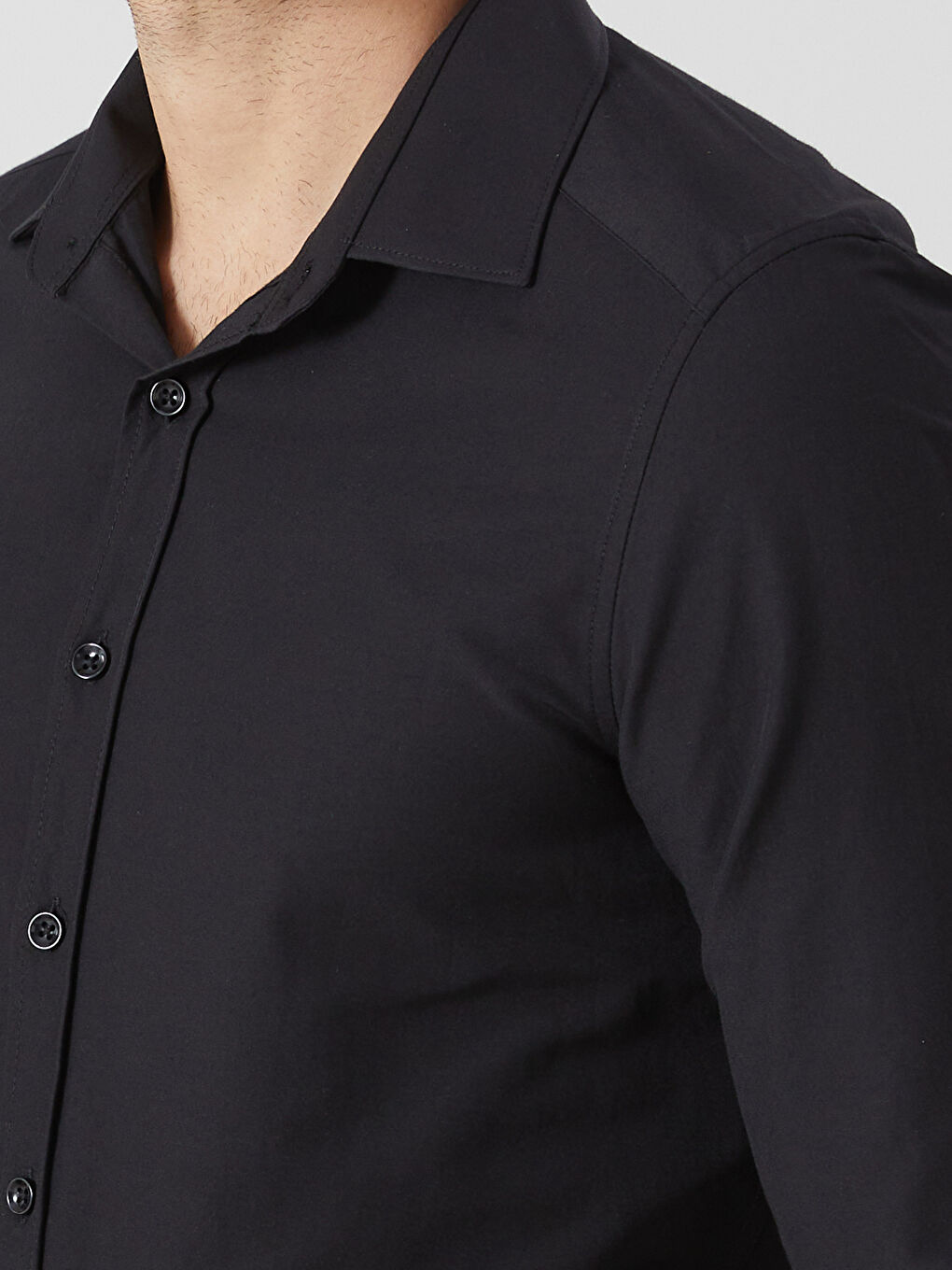 Muška slim-fit poplin košulja - dugi rukav -W41246Z8-RQL