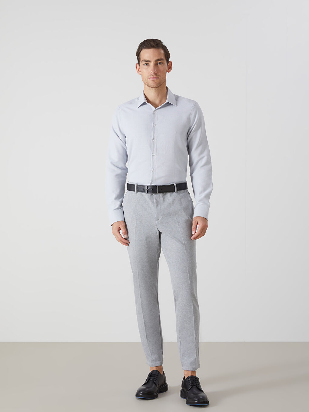 Muška košulja dugih rukava slim fit od dobby tkanine -W41379Z8-QJ1