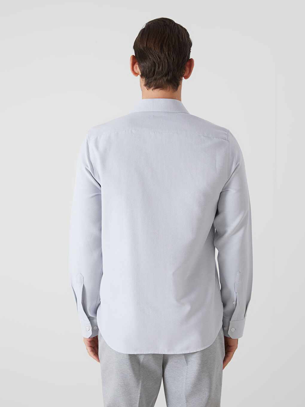 Muška košulja dugih rukava slim fit od dobby tkanine -W41379Z8-QJ1