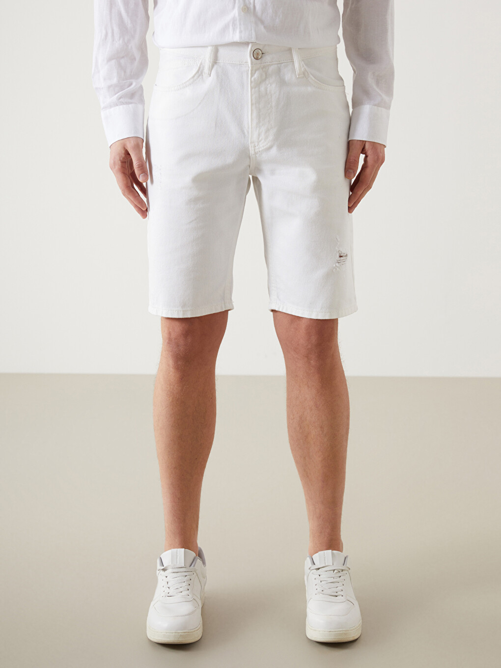 Standard Fit Herren Denim-shorts-1