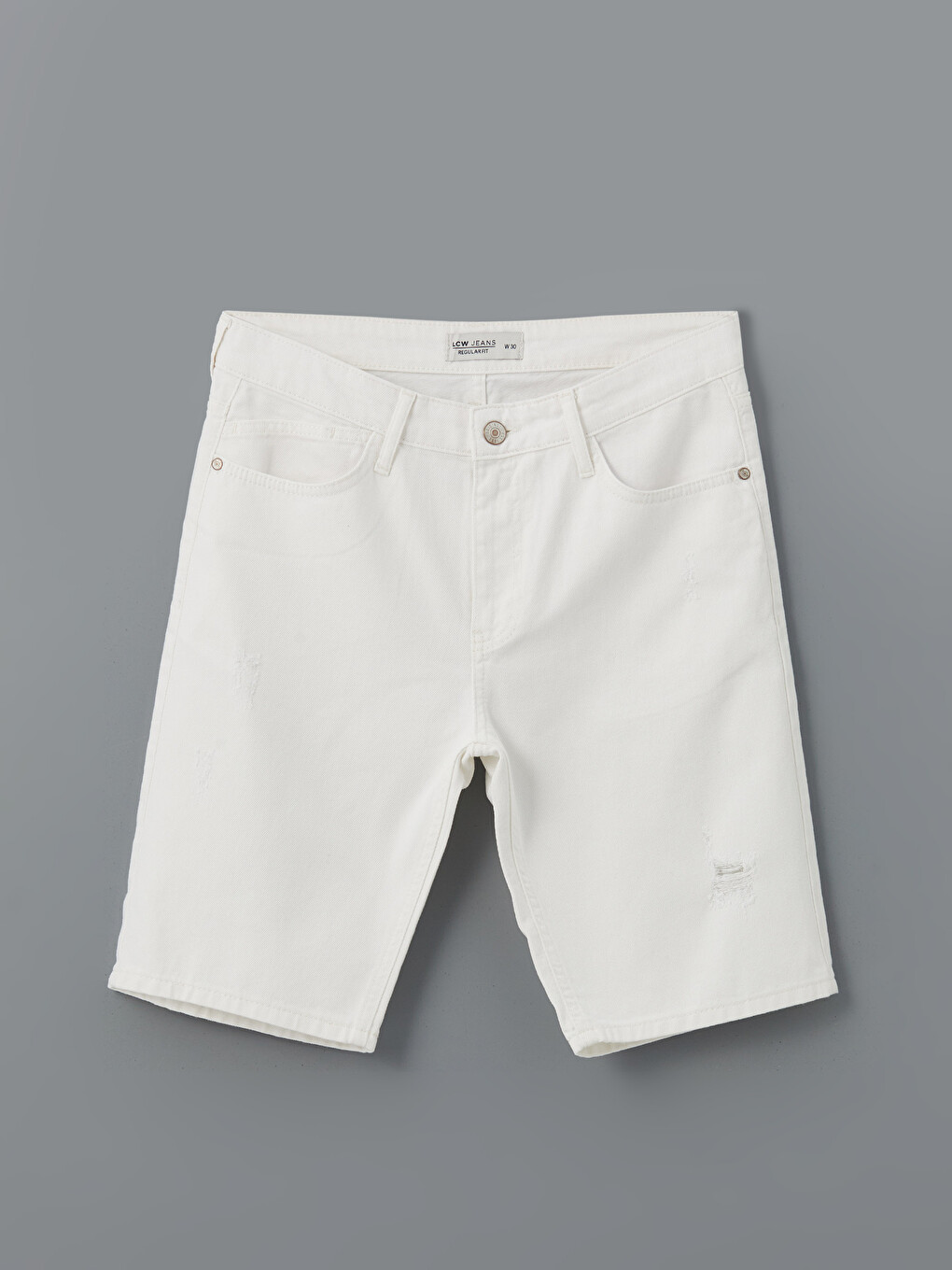 Standard Fit Herren Denim-shorts-4