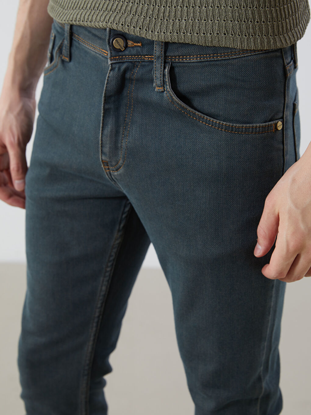 Yeşil 760 Skinny Fit Erkek Jean Pantolon-2