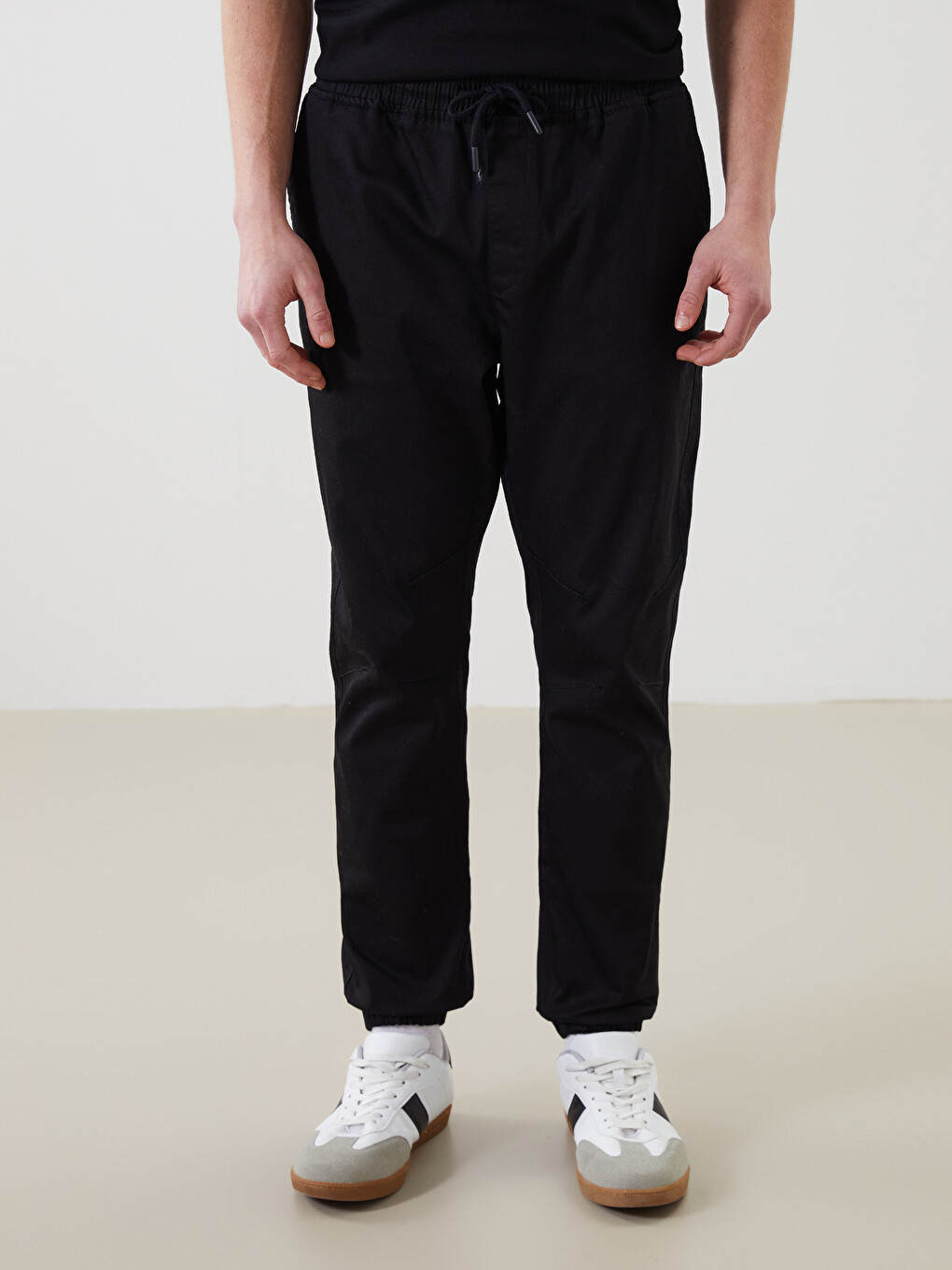 Standard Fit Gabardine Men's Jogger Trousers-1