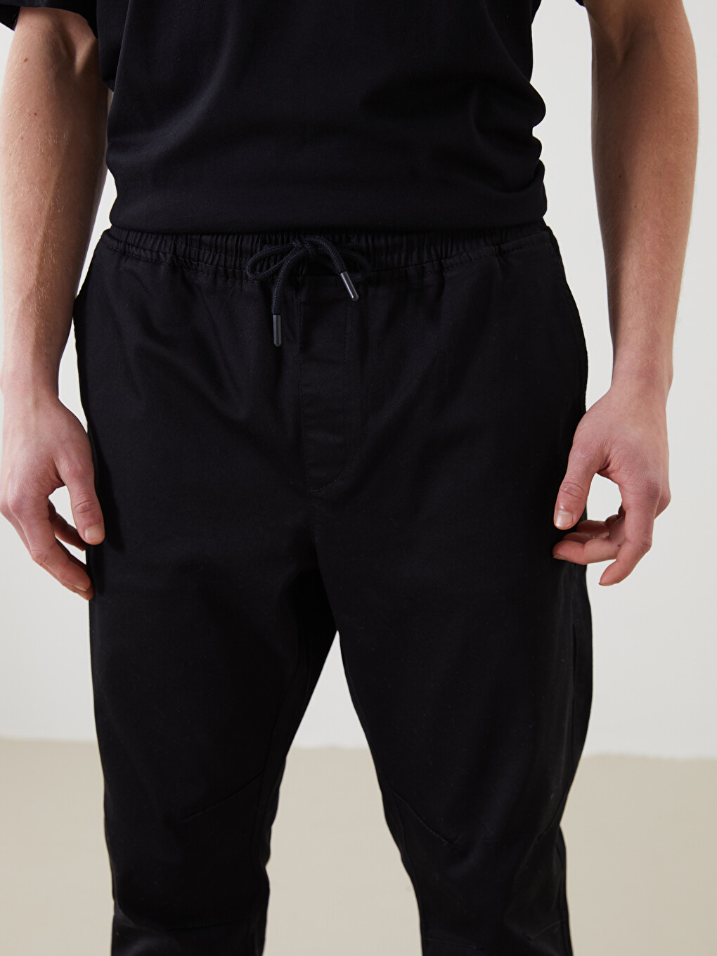 Standard Fit Gabardine Men's Jogger Trousers-2