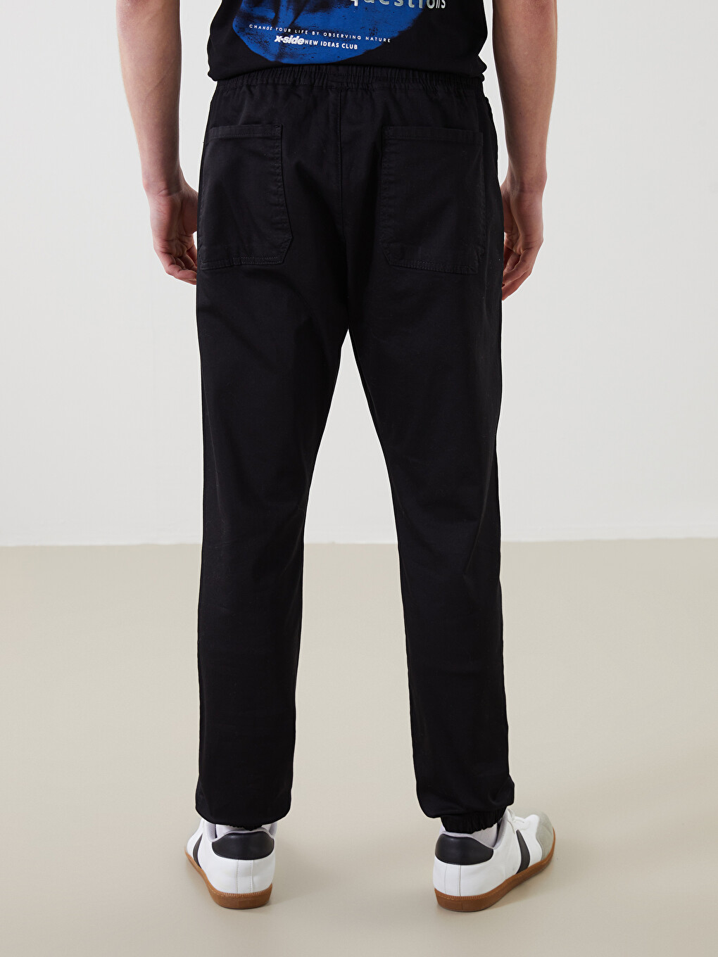 Standard Fit Gabardine Men's Jogger Trousers-3