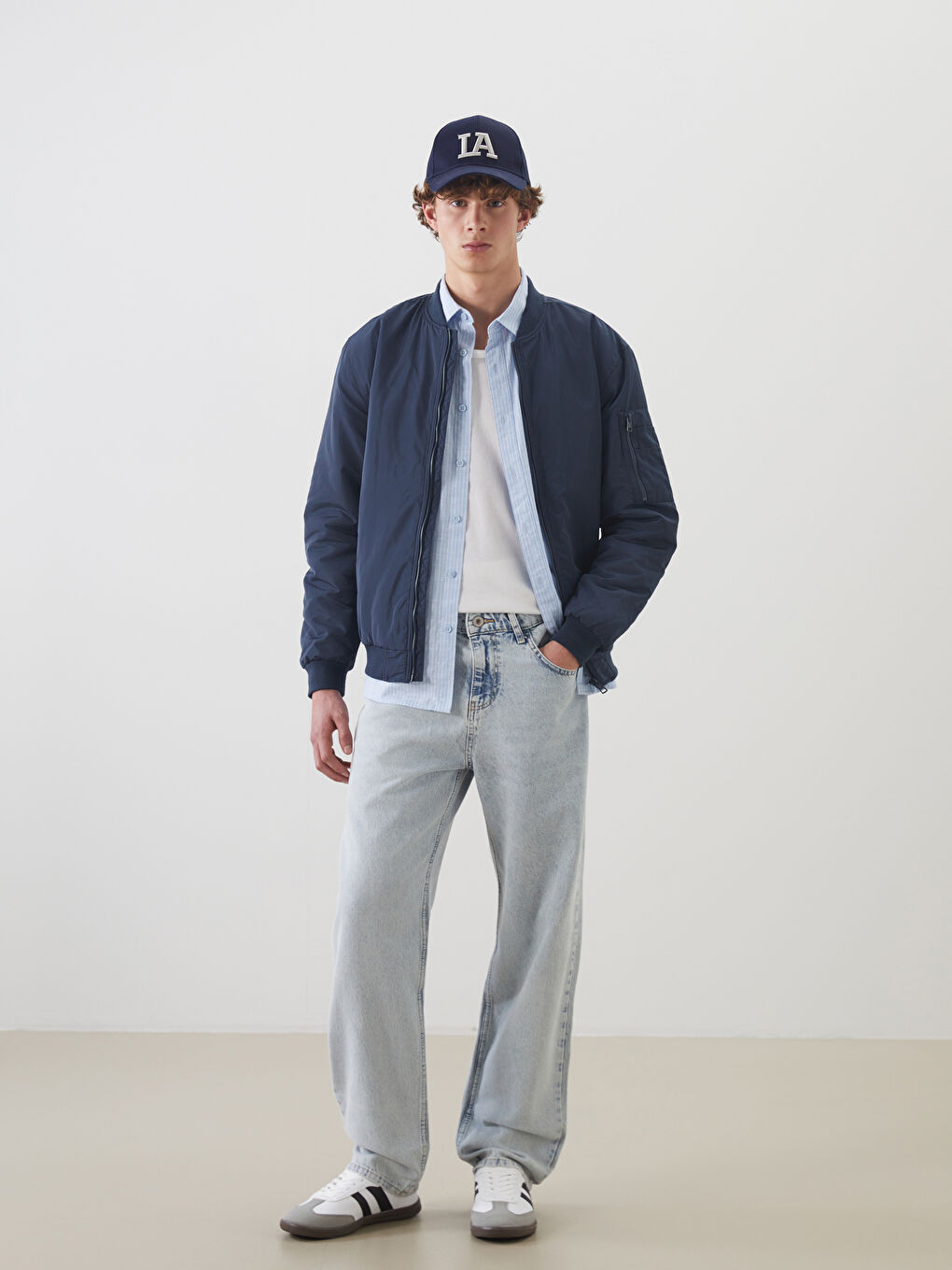 İndigo Baggy Fit Erkek Jean Pantolon