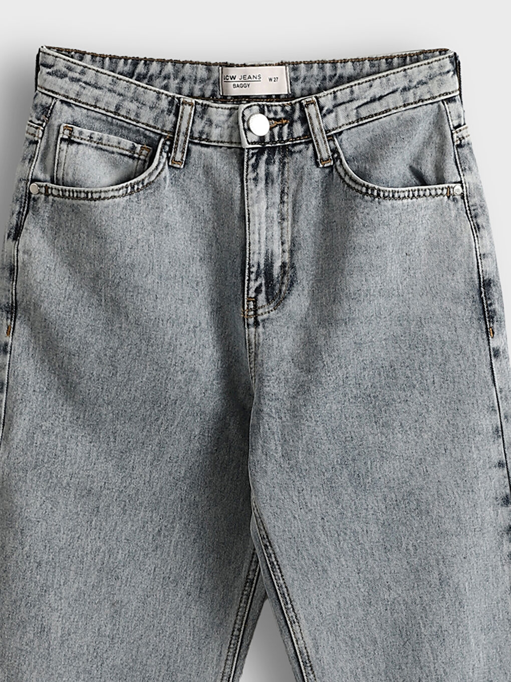 İndigo Baggy Fit Erkek Jean Pantolon-5