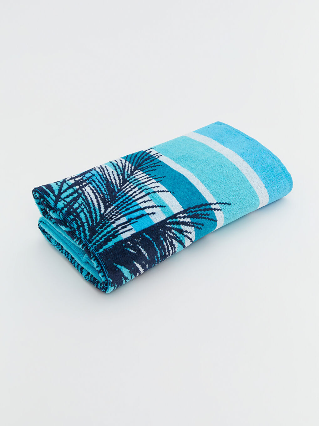 Mavi Baskılı Erkek Plaj Havlusu 70x150 cm-1