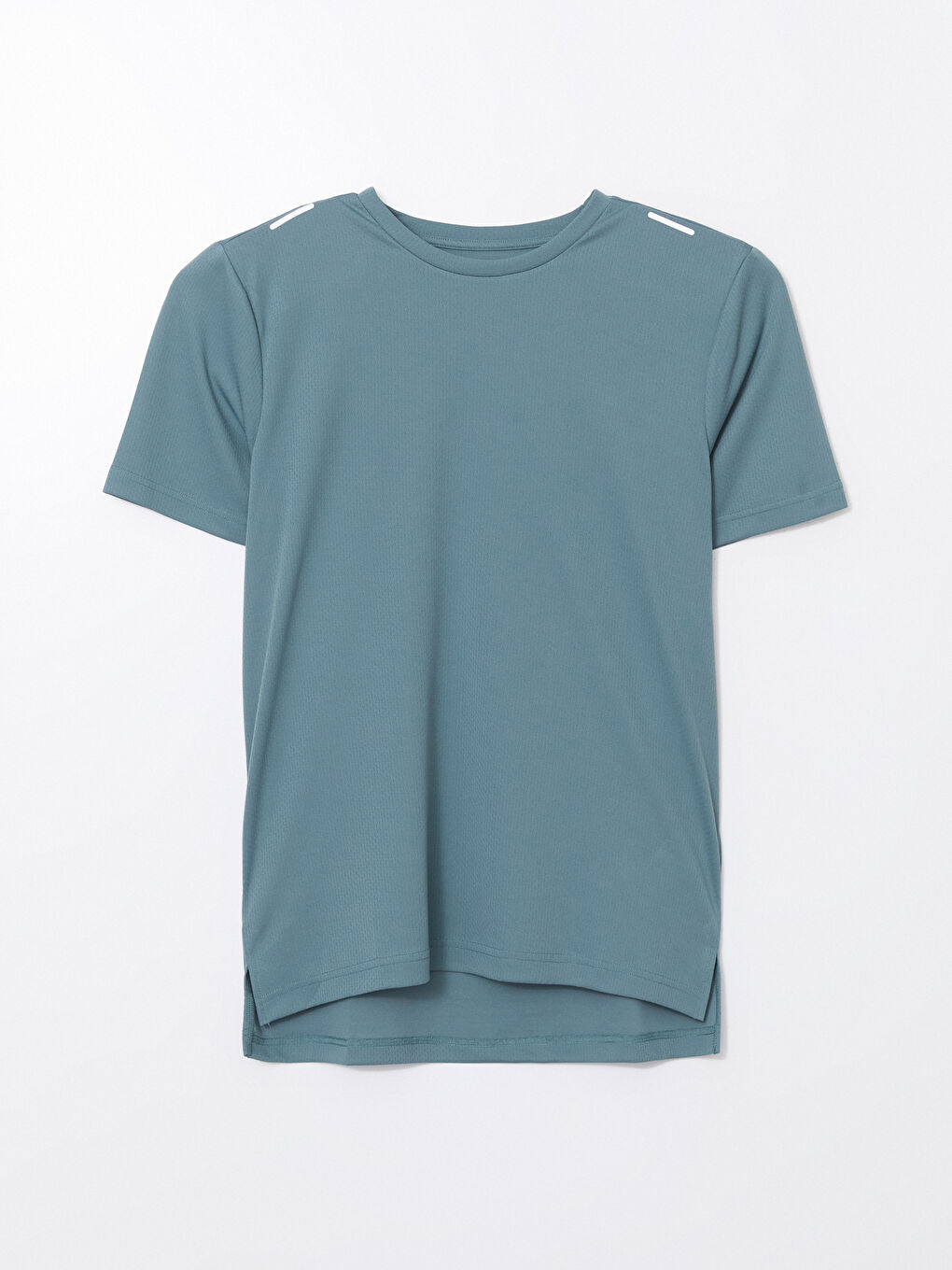 Mavi Bisiklet Yaka Kısa Kollu Erkek Spor Dokulu Tişört-4