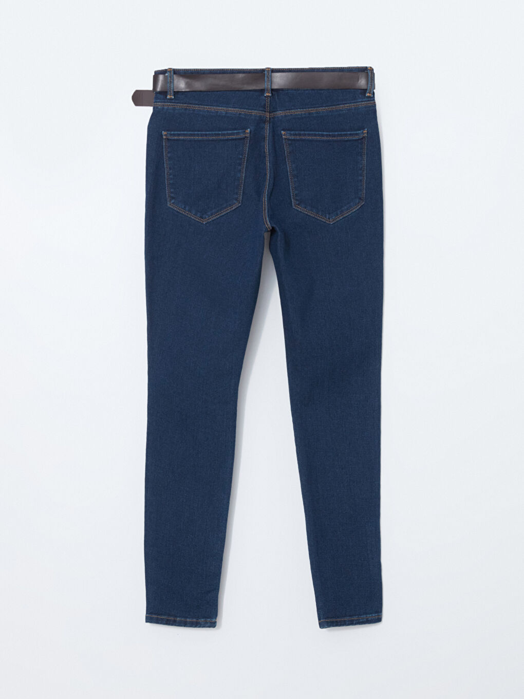 İndigo Beli Kemerli Mercury Skinny Fit Kadın Jean Pantolon-5