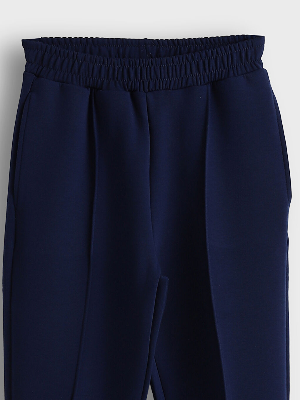 Lacivert Kadın Beli Lastikli Düz Eşofman Altı-3