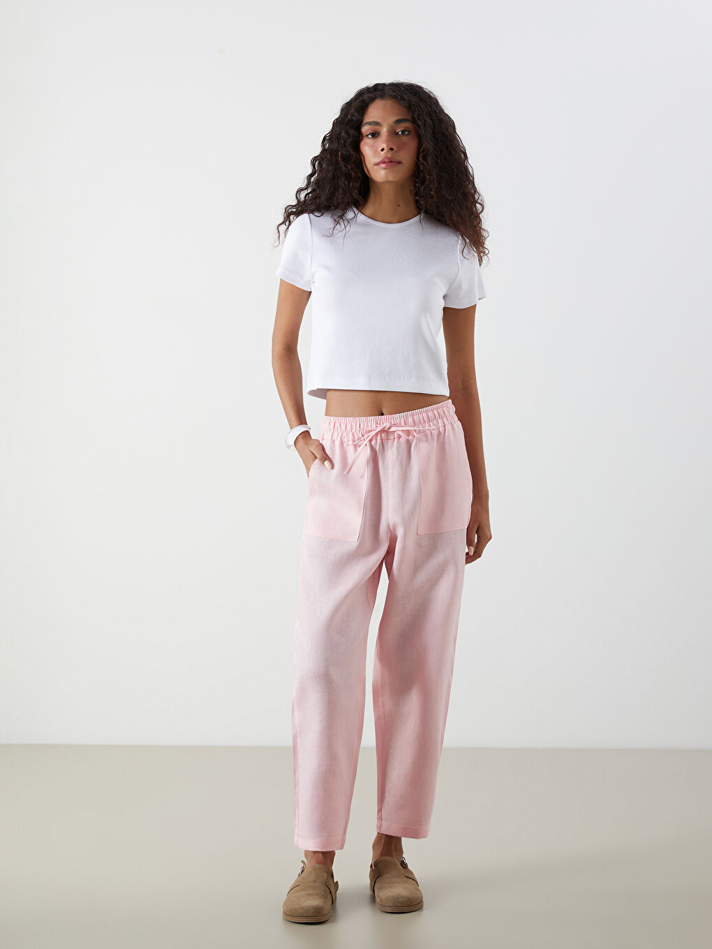 LCW Vision Crew Neck Textured Women's T-Shirt -W45000Z8-Q6K