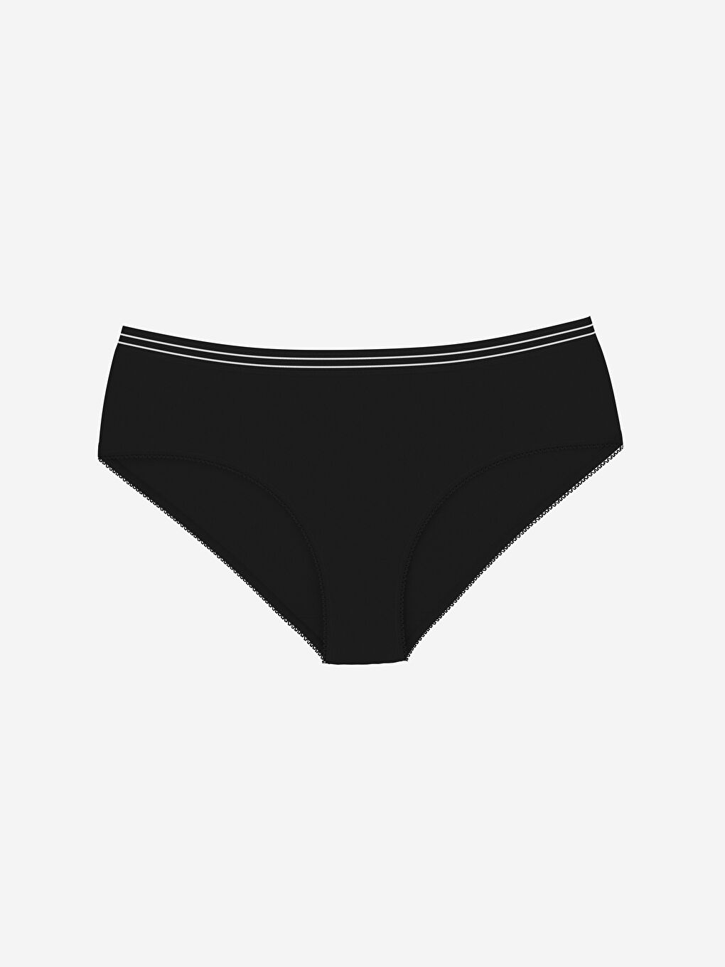 Siyah Dantel Detaylı Hipster Külot 3'lü Paket-3