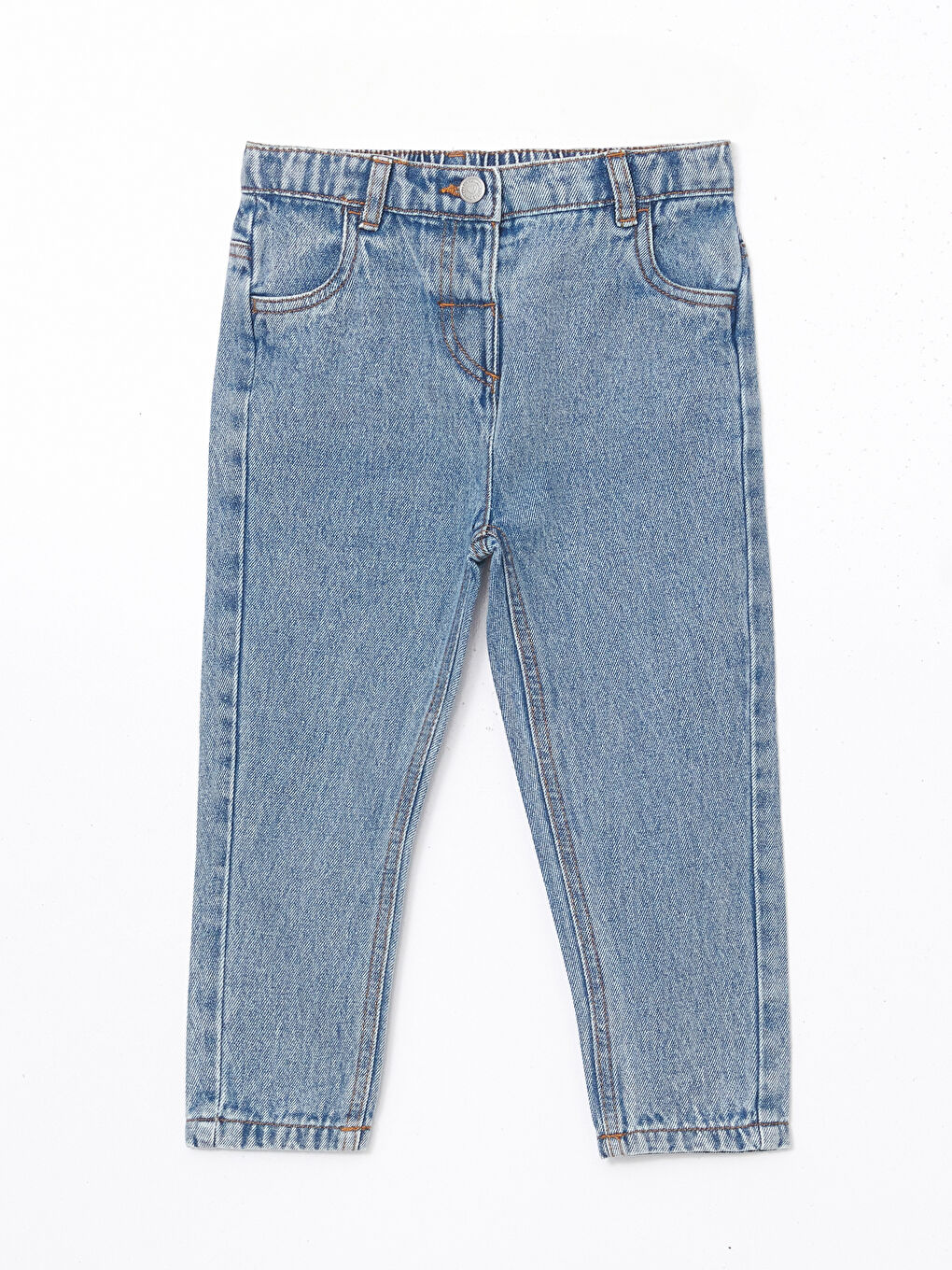 Elasticated Waist Basic Girls' Jeans -S4J637Z1-502