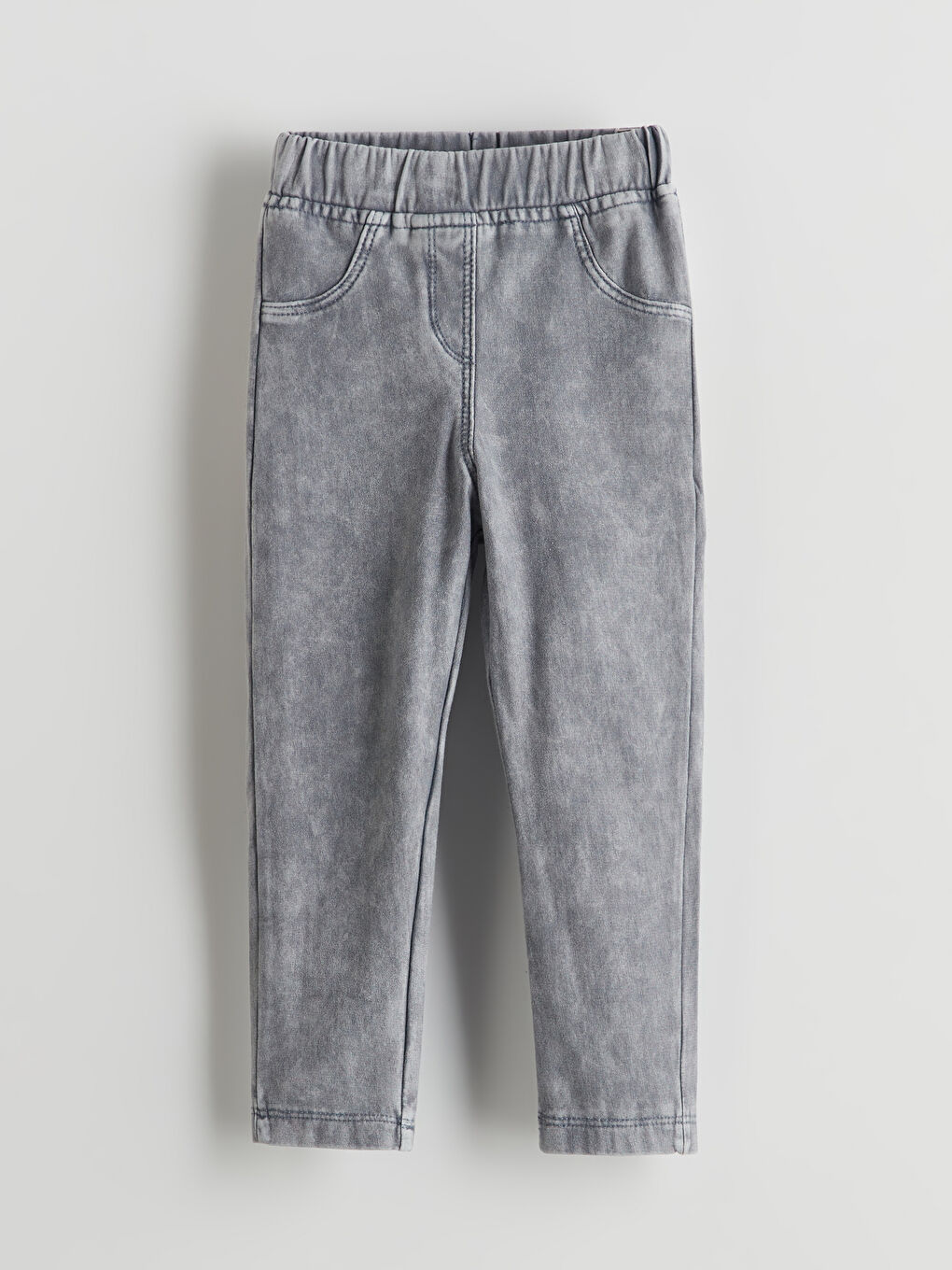 İndigo Beli Lastikli Basic Kız Çocuk Tayt Pantolon