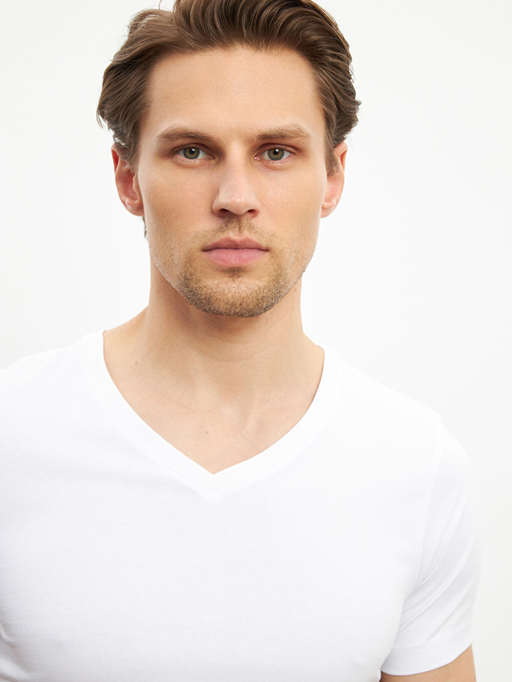 V Neck Short Sleeve Men's Vest-2