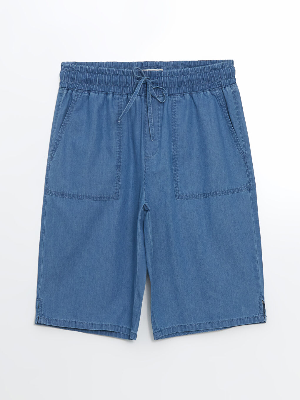 شورت جينز خصر مرن للسيدات-4