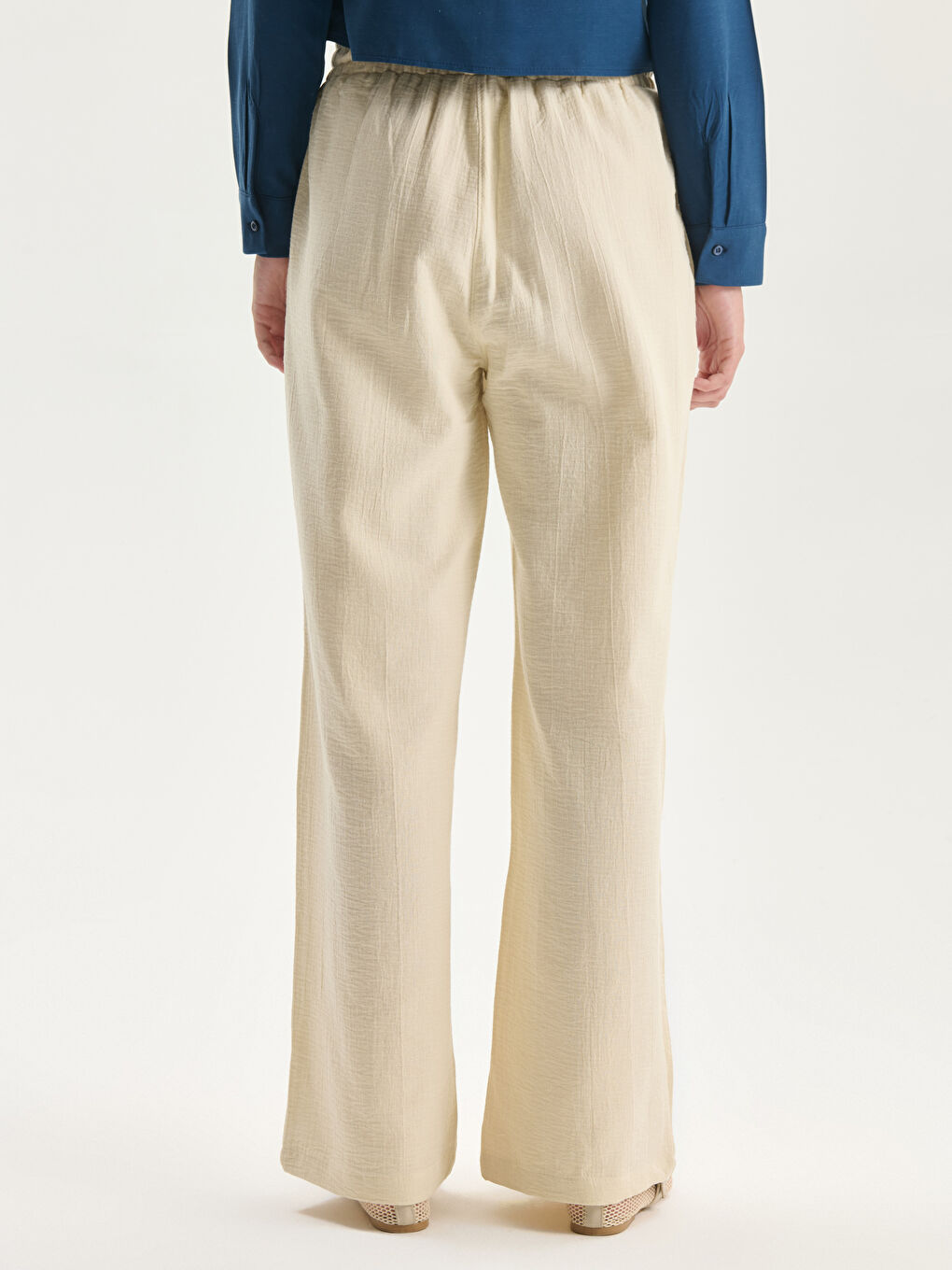 بنطلون للسيدات بخصر مرن ومُحبحب-3