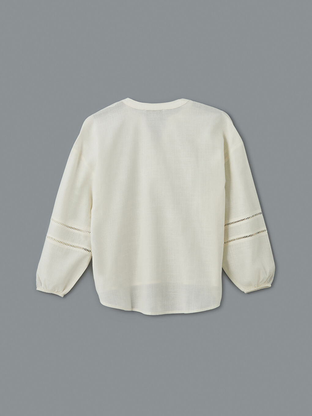 Notch Neck Hole-Knitted Women's Blouse-5