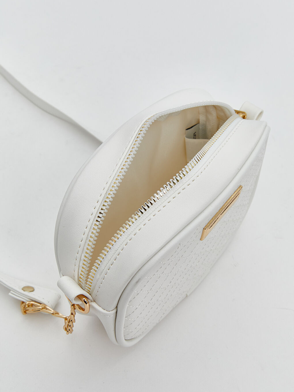 Beyaz Deri Görünümlü Kız Çocuk Omuz Çantası-4