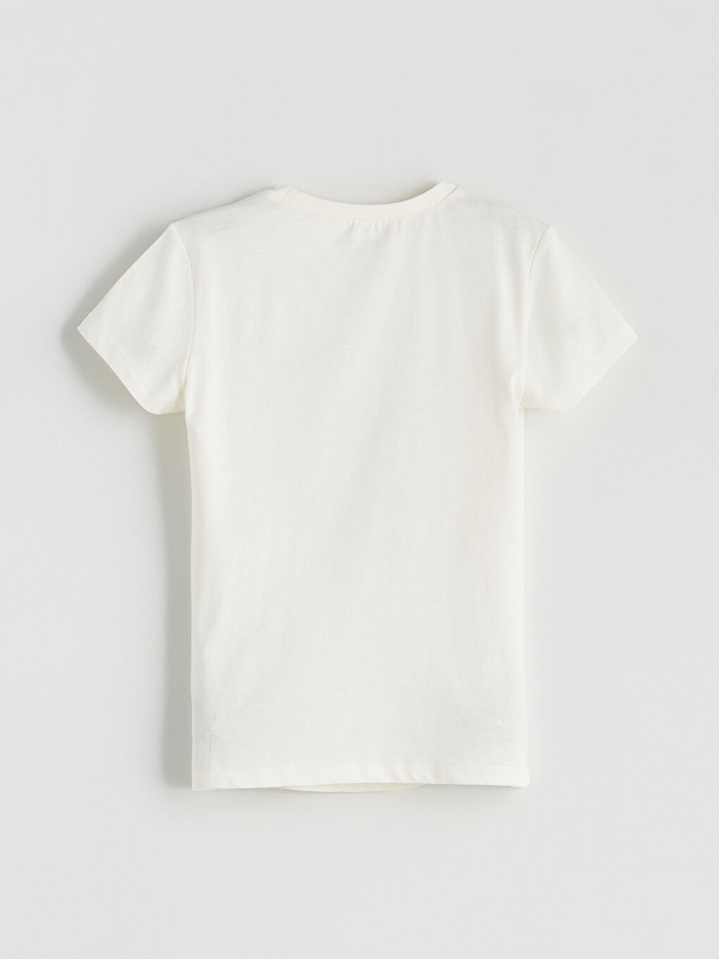 Ekru Bisiklet Yaka Baskılı Erkek Bebek Tişört-2