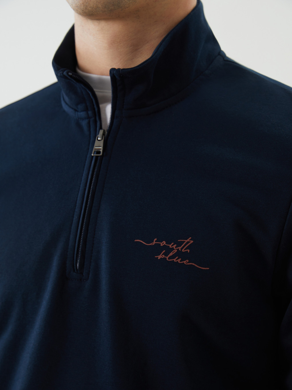 Funnel Neck Long Sleeve Printed Men's Thick Sweatshirt-2