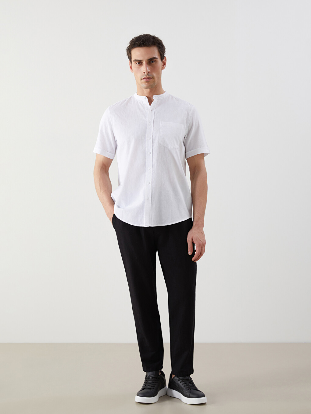 Chemise Blanc Homme-1