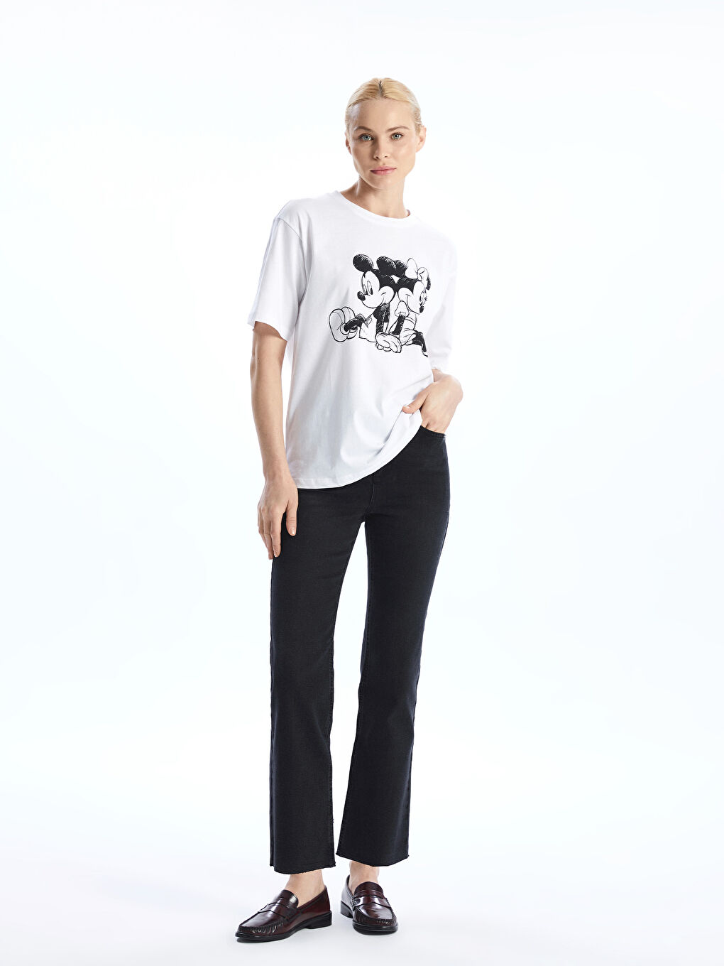 Cropped Flare Women's Jeans -W4EL37Z8-327