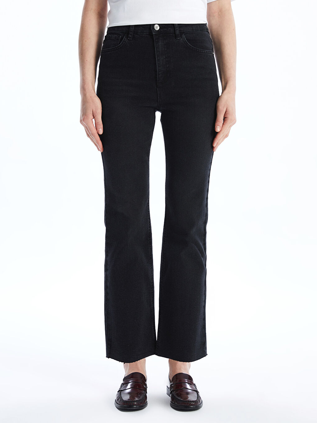 Cropped Flare Women's Jeans -W4EL37Z8-327