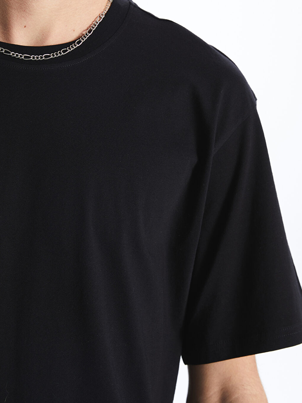 Crew Neck Plain Men's T-Shirt-2