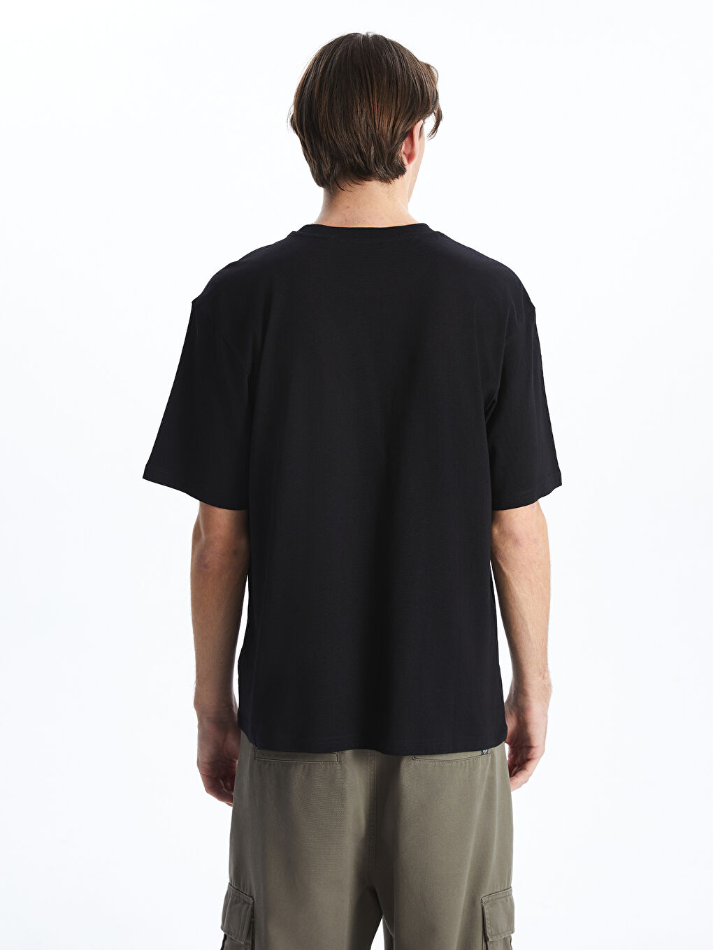 Crew Neck Plain Men's T-Shirt-3