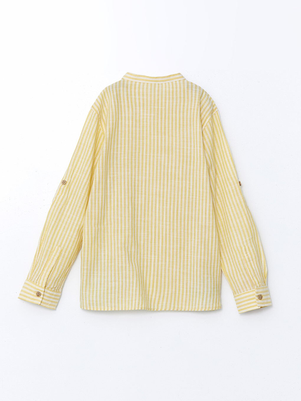 Grandad Collar Striped Boys' Shirt-3