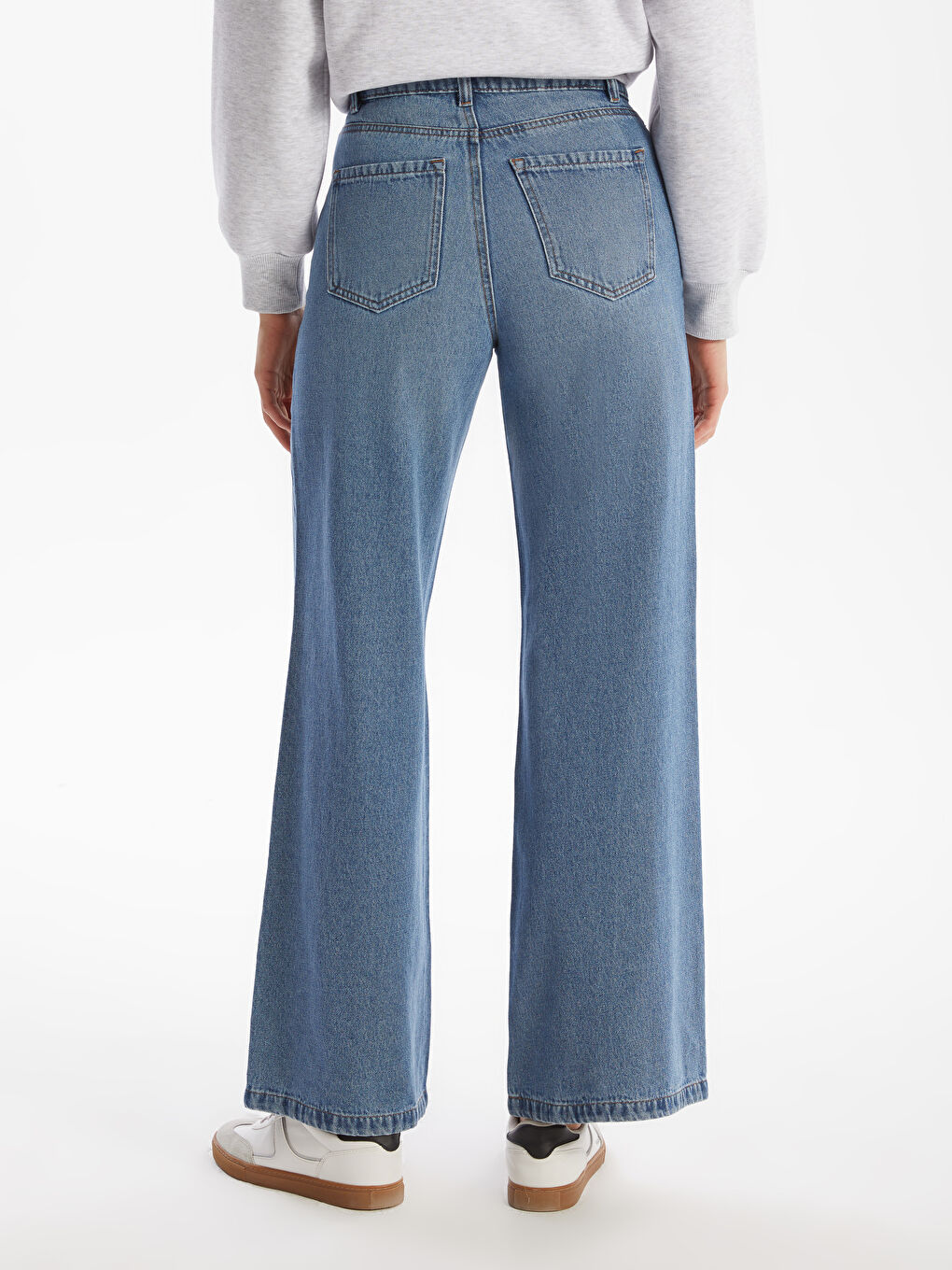 Jean Jambe Large pour Femmes-3