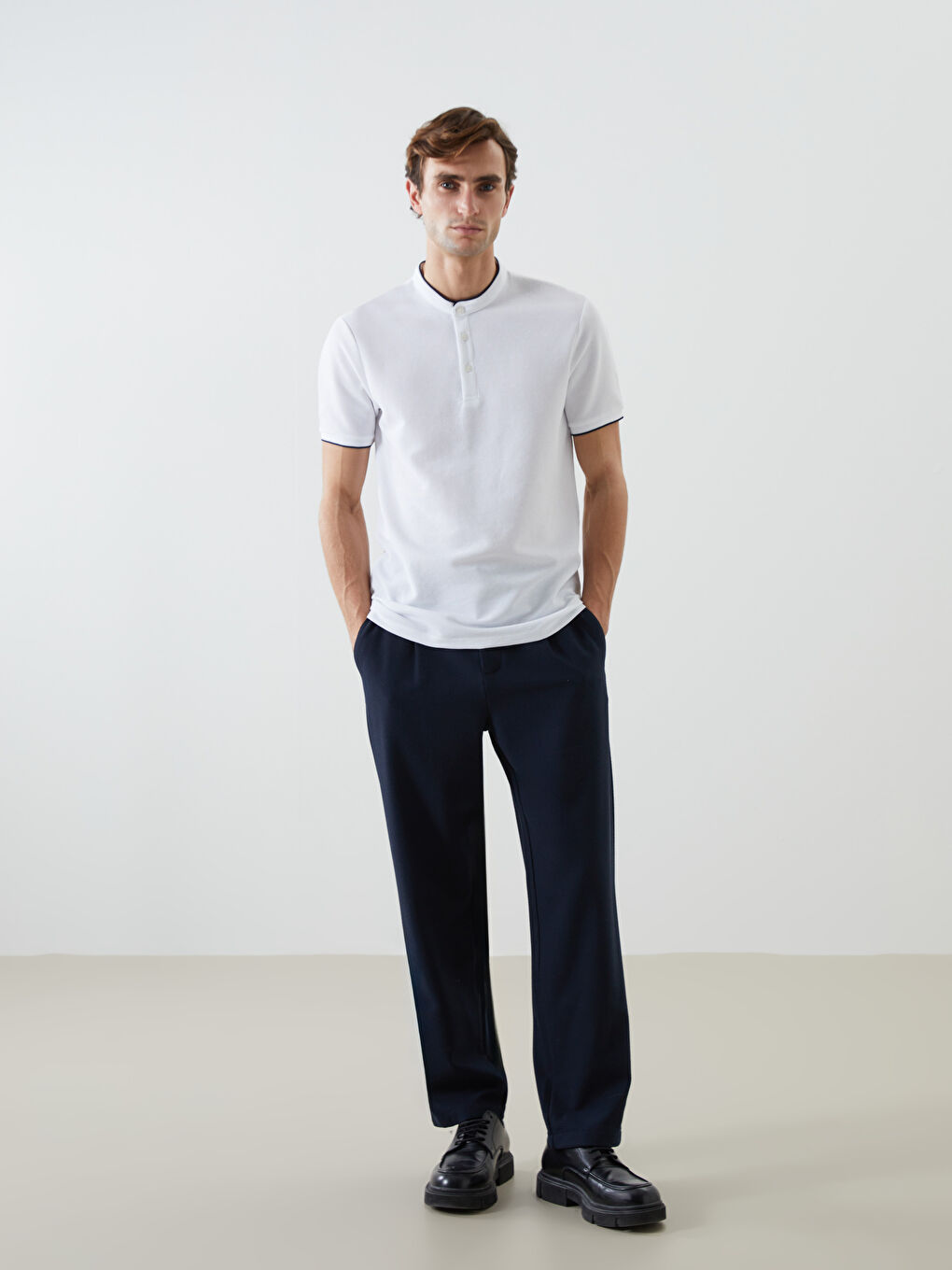 ბაბუის საყელო მოკლე სახელო მამაკაცის მაისური-1